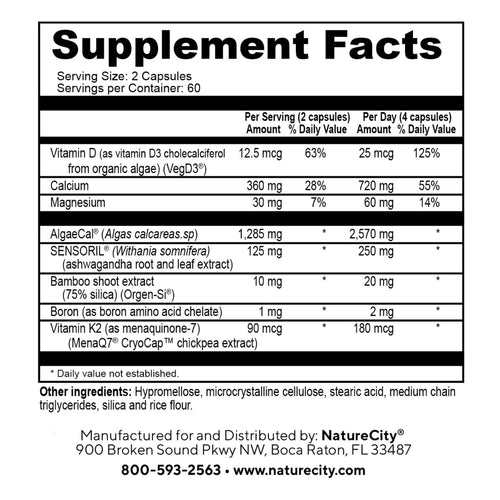 TrueOsteo+ Plant Based Bone Support With Stress Support