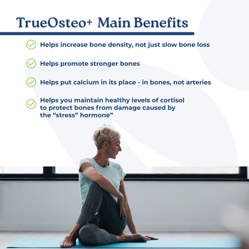 TrueOsteo+ Plant Based Bone Support With Stress Support