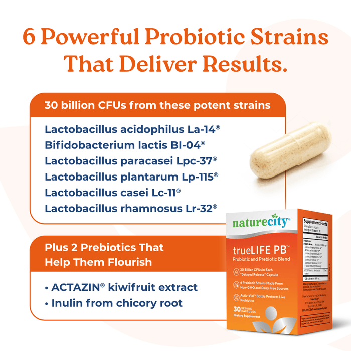 TrueLife PB - Probiotic and Prebiotic Blend NatureCity Wellness