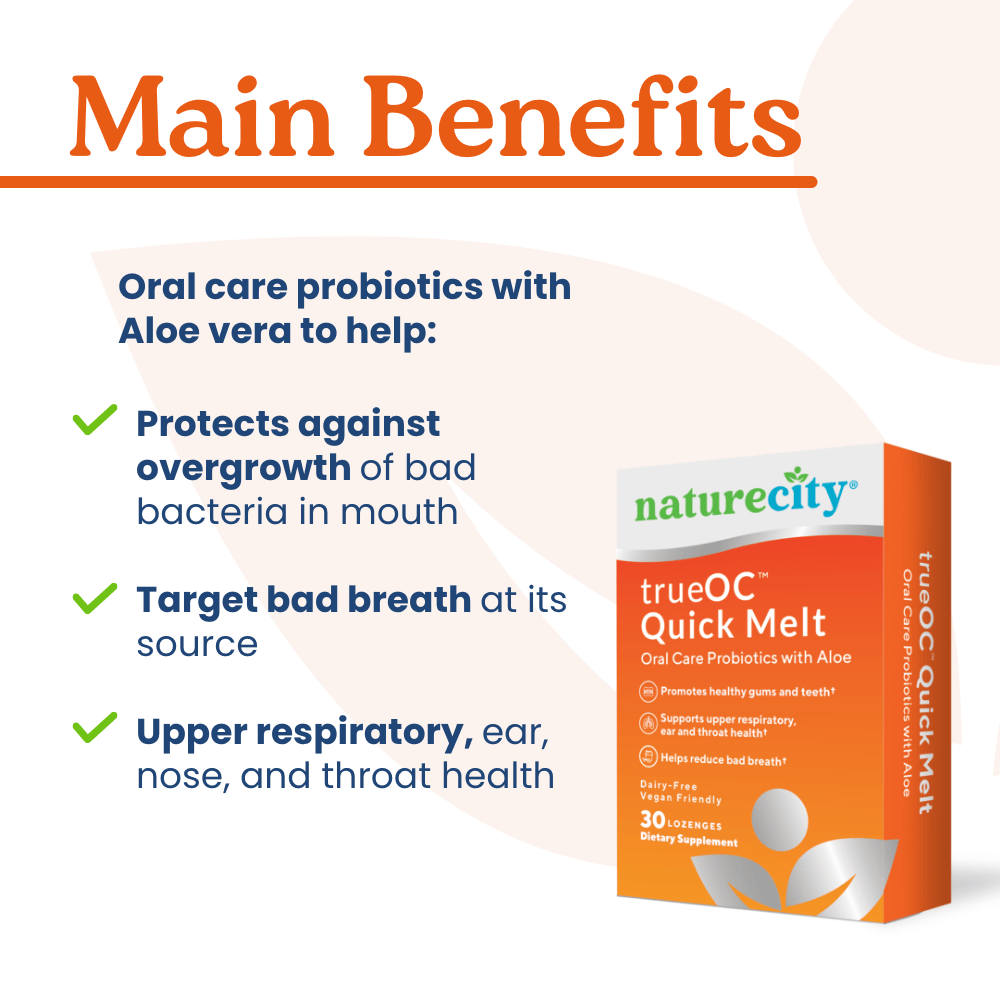 TrueOC Quick Melt Oral Probiotic Support w/ Aloe | NatureCity®